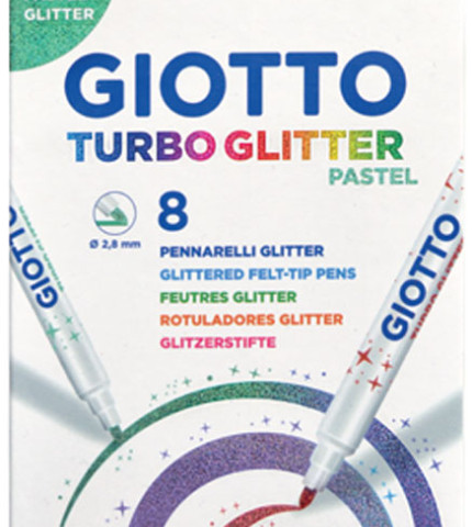 ΜΑΡΚΑΔΟΡΟΙ TURBO GLITTER PASTEL 8ΤΕΜ GIOTTO BLISTER