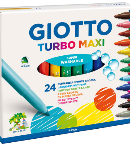 Μαρκαδόροι Giotto Turbo Maxi 24τμχ