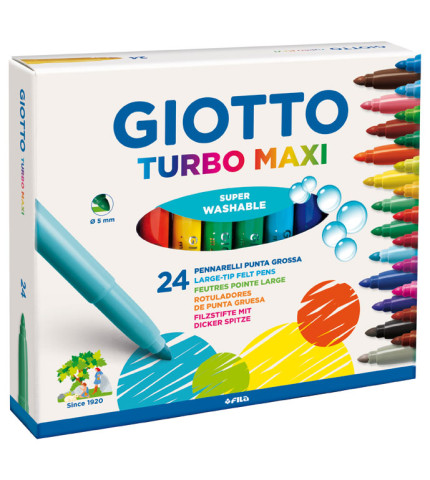 Μαρκαδόροι Giotto Turbo Maxi 24τμχ