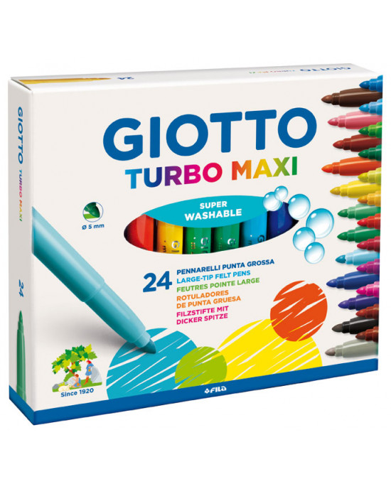 Μαρκαδόροι Giotto Turbo Maxi 24τμχ