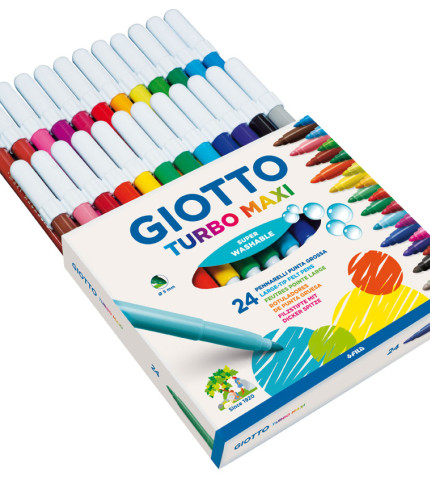 Μαρκαδόροι Giotto Turbo Maxi 24τμχ