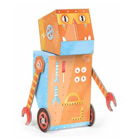 ΣΕΤ , βιβλιο Ένα κουτί με πεταλούδες μαζί με Krooom χαρτινη κατασκευη 3d 'Builder robot'