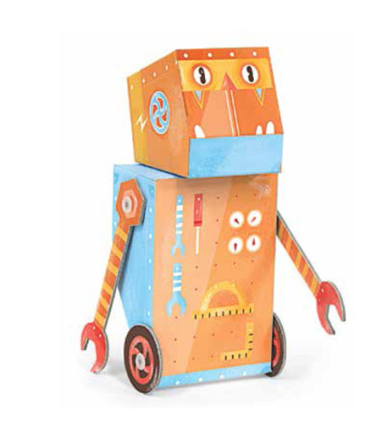 ΣΕΤ , βιβλιο Ένα κουτί με πεταλούδες μαζί με Krooom χαρτινη κατασκευη 3d 'Builder robot'