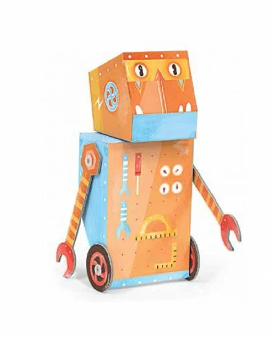 ΣΕΤ , βιβλιο Ένα κουτί με πεταλούδες μαζί με Krooom χαρτινη κατασκευη 3d 'Builder robot'