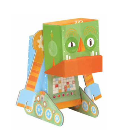 ΣΕΤ , βιβλιο Ένα κουτί με πεταλούδες μαζί με Krooom χαρτινη κατασκευη 3d 'Grumpy robot'