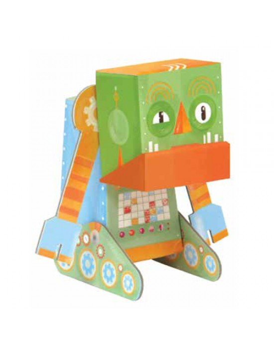 ΣΕΤ , βιβλιο Ένα κουτί με πεταλούδες μαζί με Krooom χαρτινη κατασκευη 3d 'Grumpy robot'