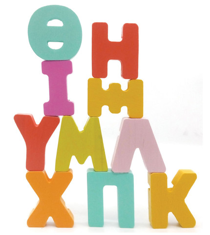 Παίζω με τα Γράμματα - Ελληνικό Ξύλινο Αλφάβητο και 50 Κάρτες...